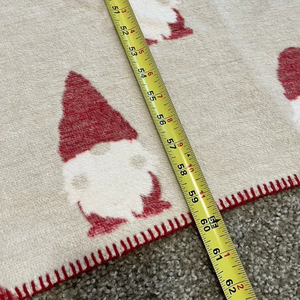 Docofil Reversible Throw‎ Blanket Gnome Motif Portugal Holiday Collectable